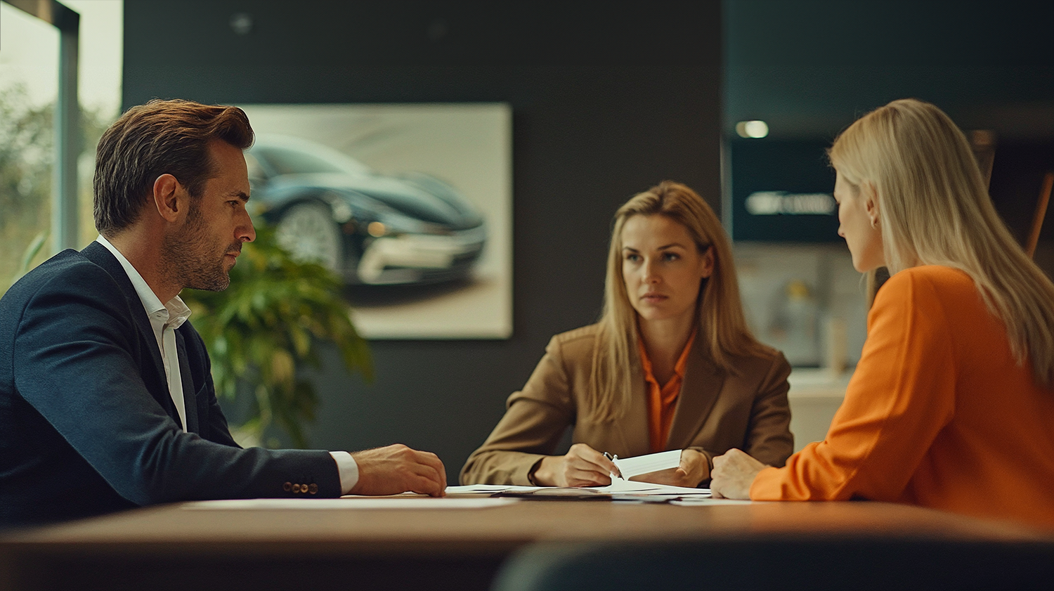 Meeting in showroom