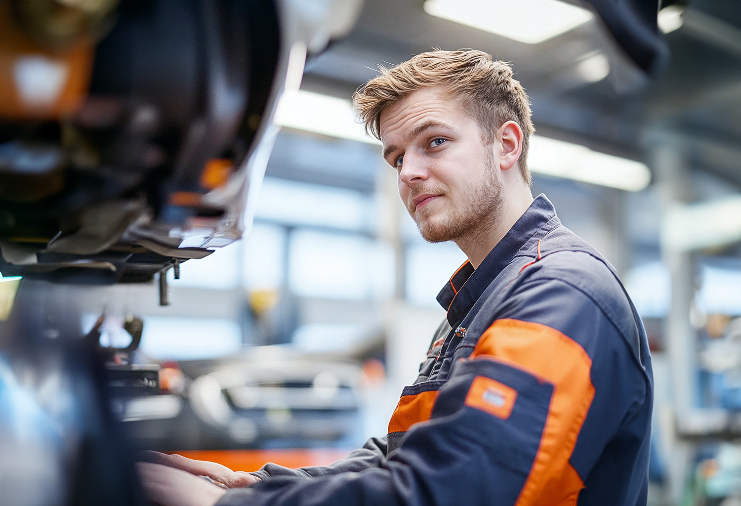 Monteur in werkplaats