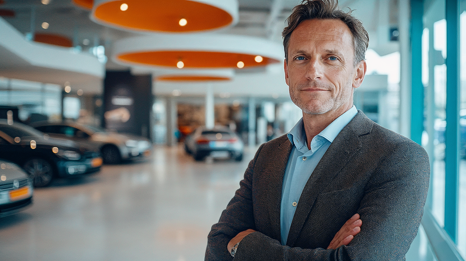 Verkoopleider in showroom
